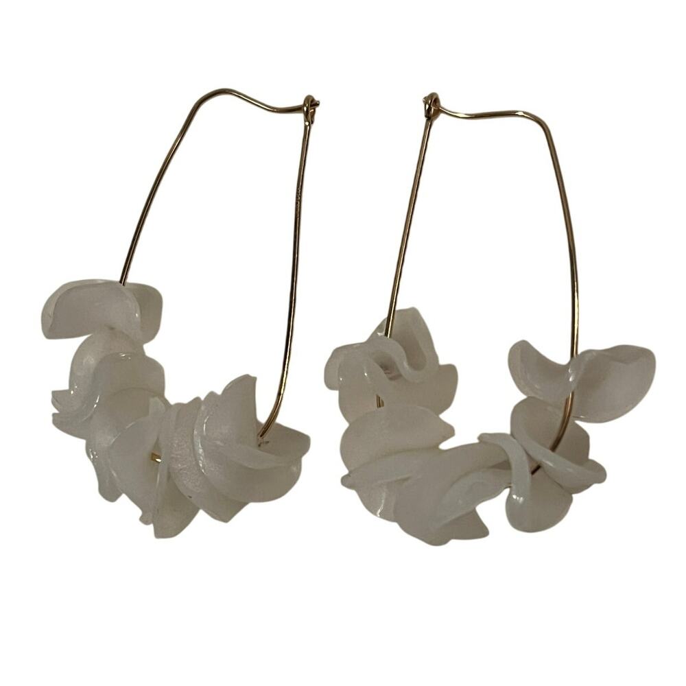 Letzi - Sustainable 14kt Gold-Filled White Teardrop Earrings